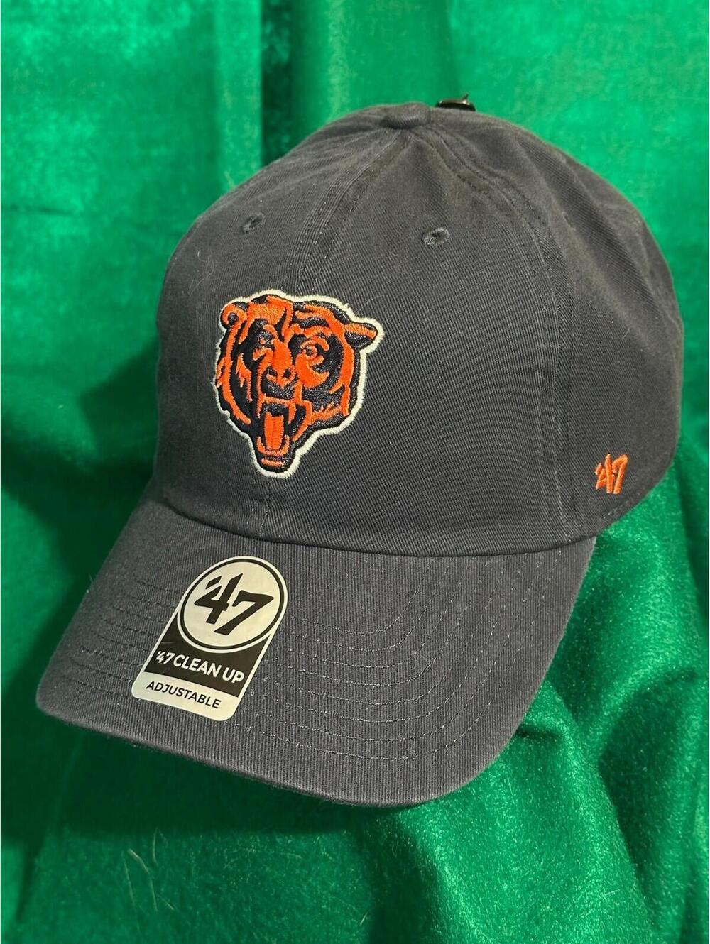 NFL Chicago Bears Team Logo 47 Brand Navy Adjustable Dad Hat OSFM